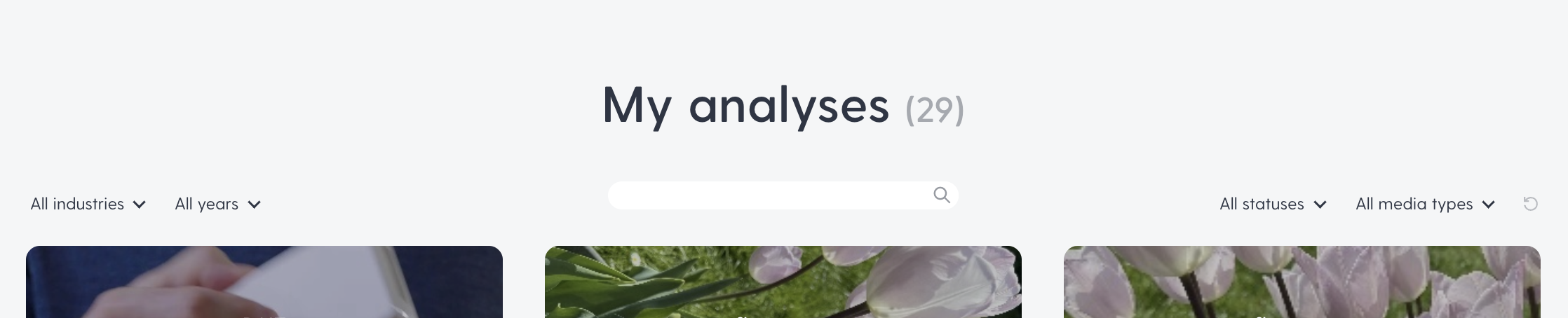 Improved filtering on the analysis list